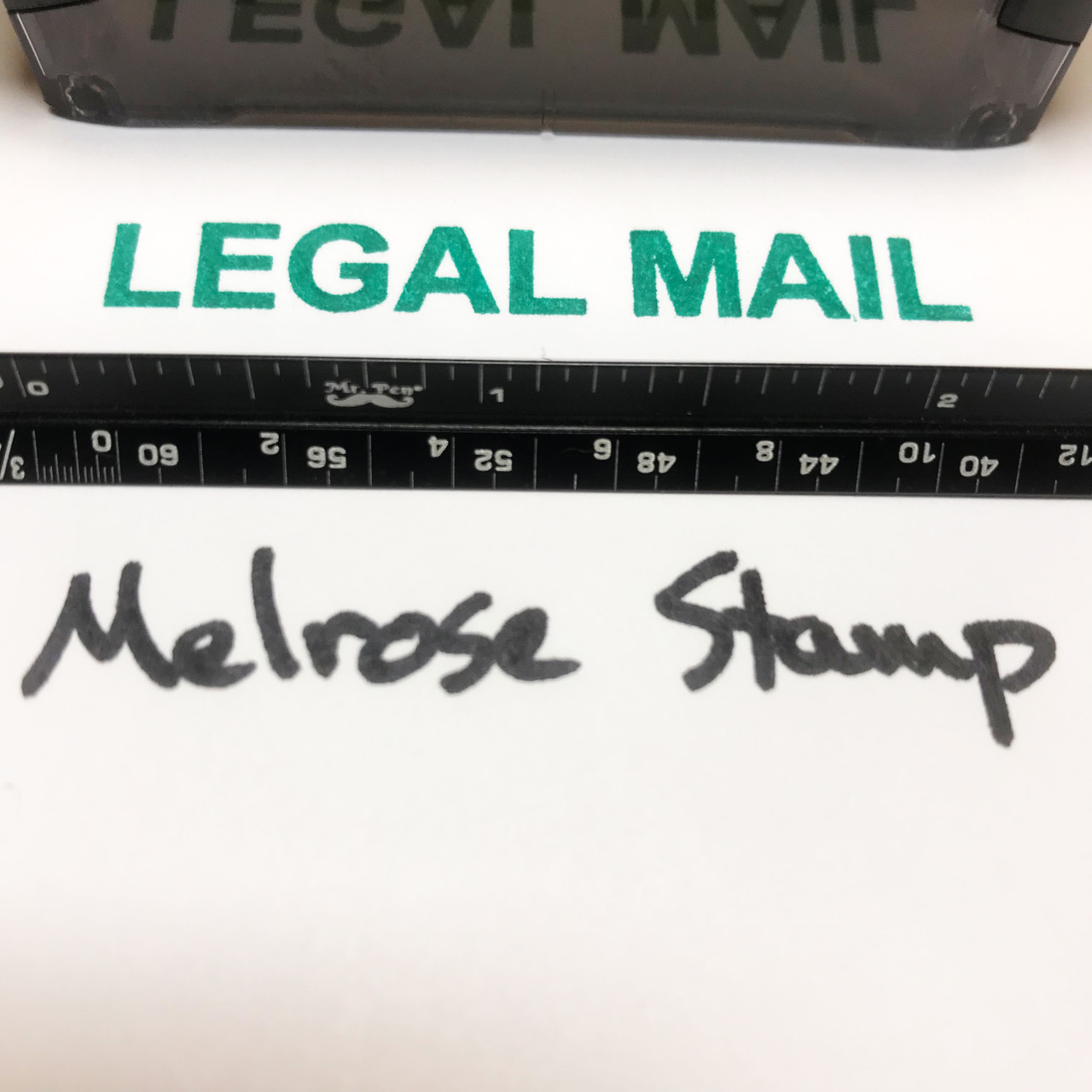Legal Mail Stamp Green Ink Large 0123D