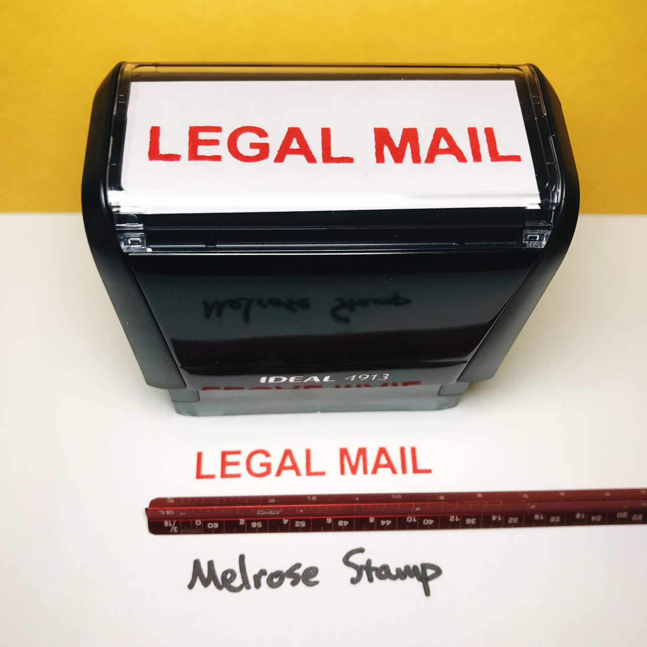 Legal Mail Stamp Red Ink Large 0424A