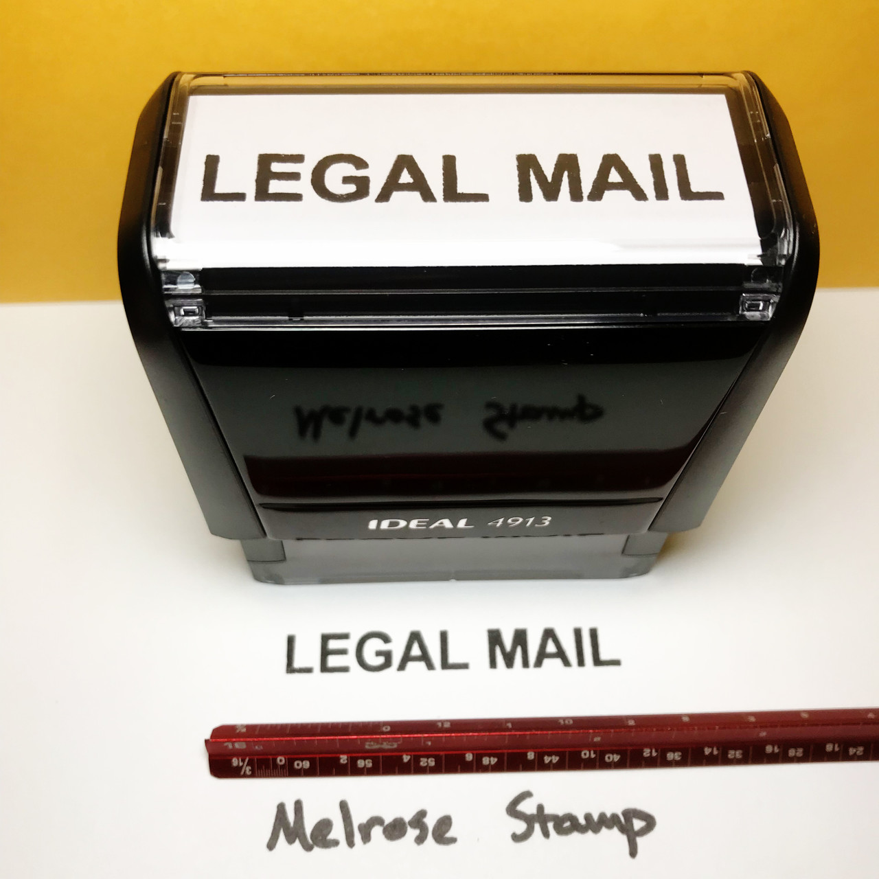 Legal Mail Stamp Black Ink Large 0424A