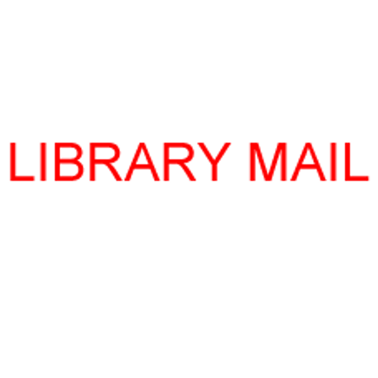 LIBRARY MAIL Rubber Stamp for mail use self-inking