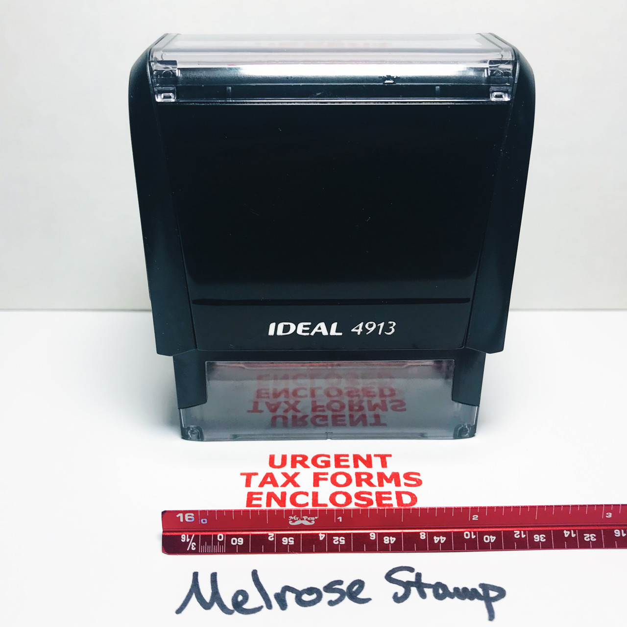 Urgent Tax Forms Enclosed Rubber Stamp for mail use self-inking
