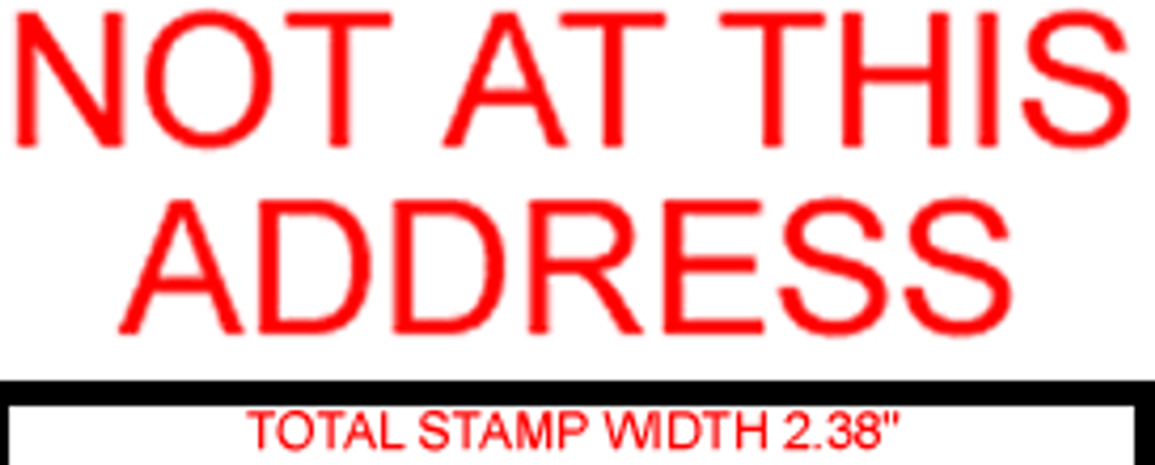 NOT AT THIS ADDRESS Rubber Stamp for mail use self-inking
