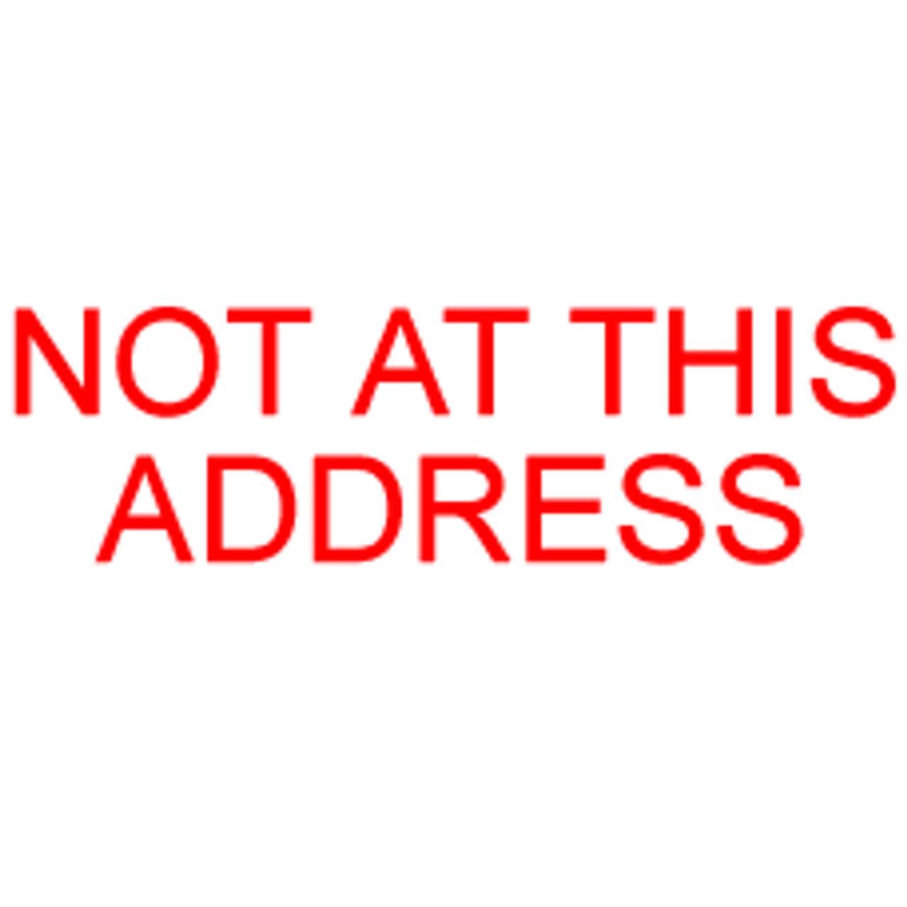 Not at this address rubber stamp for mail use self inking melrose