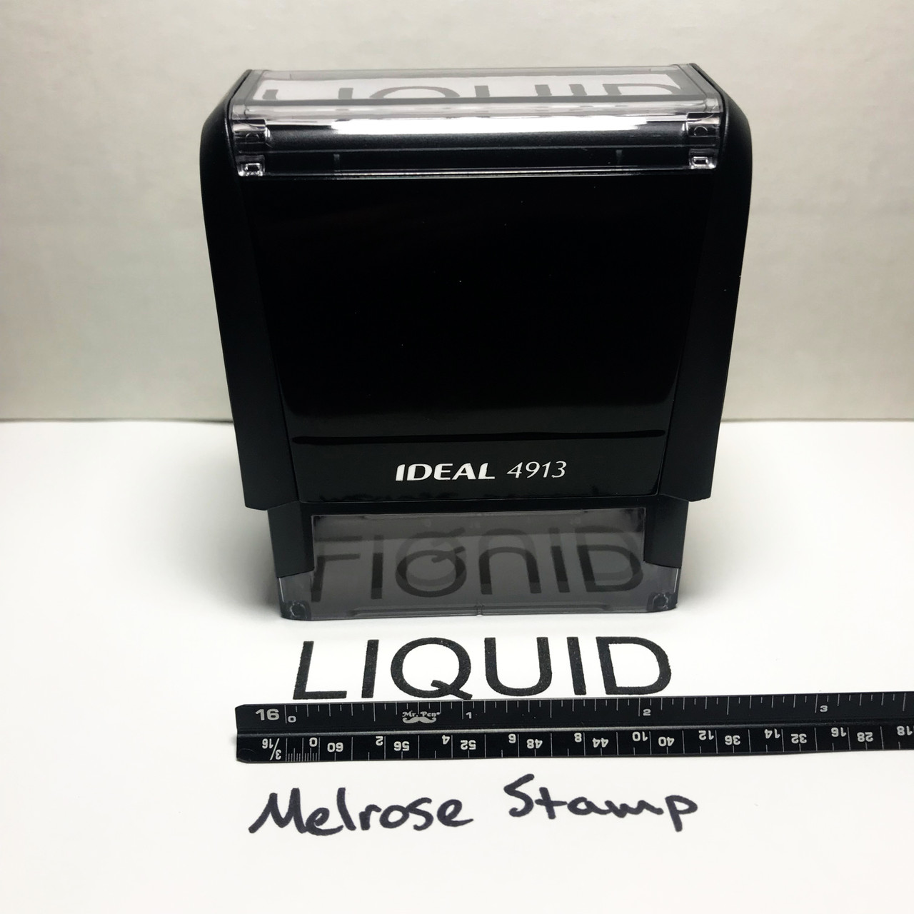 LIQUID Rubber Stamp for mail use self-inking
