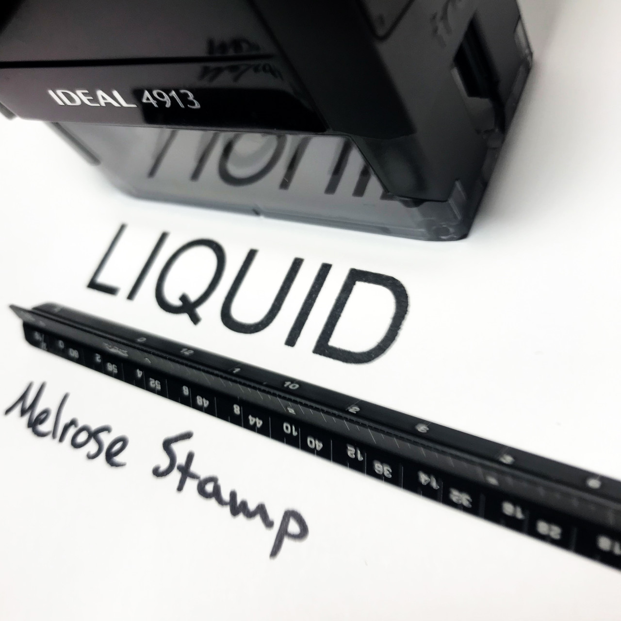 LIQUID Rubber Stamp for mail use self-inking