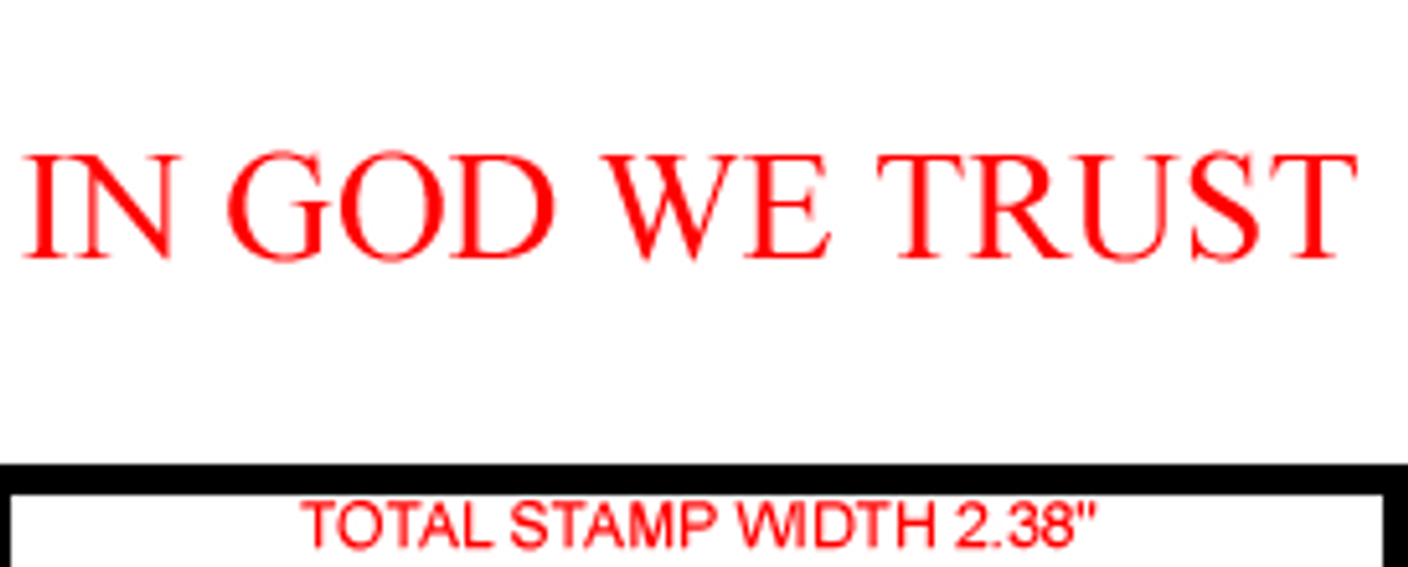 IN GOD WE TRUST Rubber Stamp for mail use self-inking