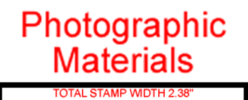 PHOTOGRAPHIC MATERIALS Rubber Stamp for Mail Use self-inking