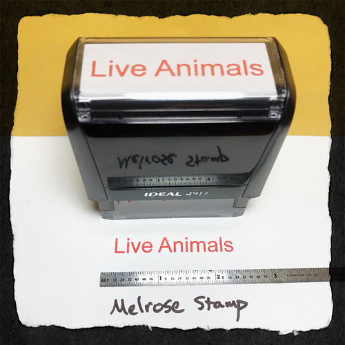 Live Animals Stamp Red Ink Large