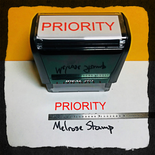 Priority Stamp Red Ink Large