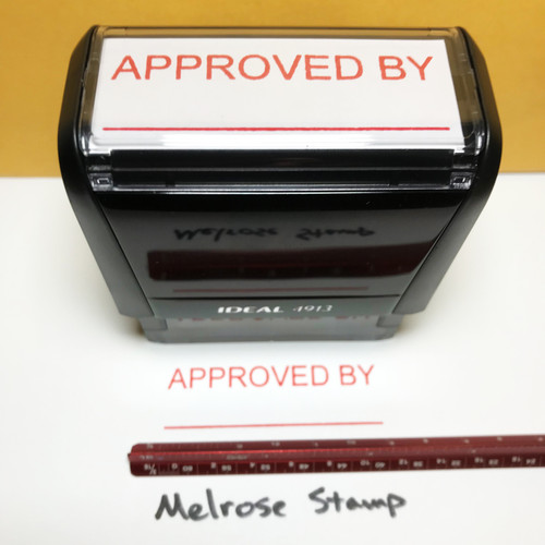 Approved By Stamp Red Ink Large 0822A