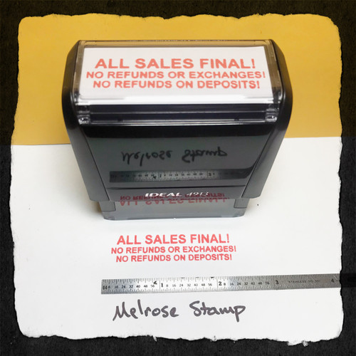 All Sales Final Stamp Red Ink Large