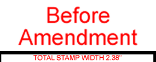 BEFORE AMENDMENT Rubber Stamp for office use self-inking