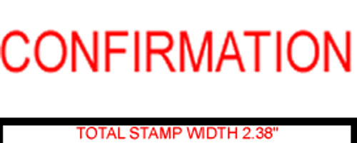 CONFIRMATION Rubber Stamp for office use self-inking