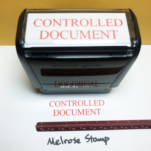 Controlled Document Stamp Red Ink Large 0123A