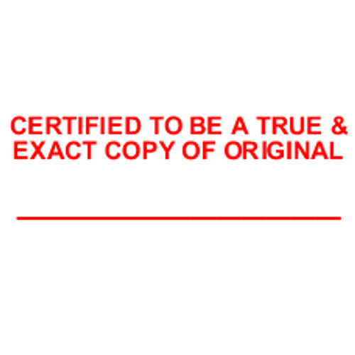 CERTIFIED EXACT COPY OF ORIGINAL Rubber Stamp for office use self-inking CERTIFIED EXACT COPY OF ORIGINAL Rubber Stamp for office use self-inking