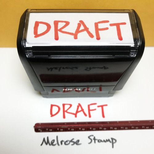 Draft Stamp Red Ink Large 0822A