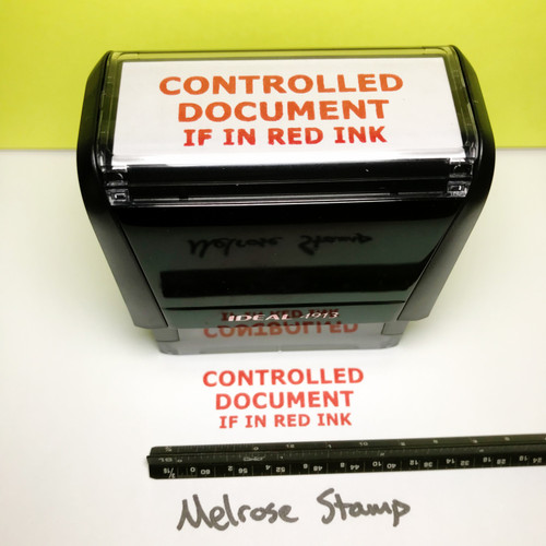 Controlled Document If In Red Ink Stamp Large 0524A