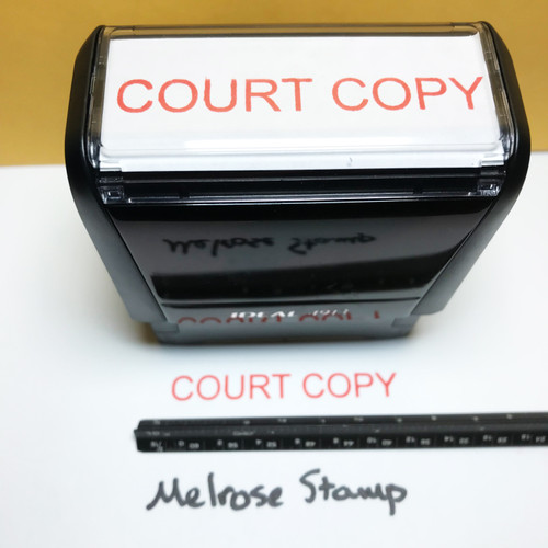 Court Copy Stamp Red Ink Large 0123A