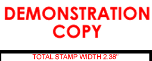 DEMONSTRATION COPY Rubber Stamp for office use self-inking