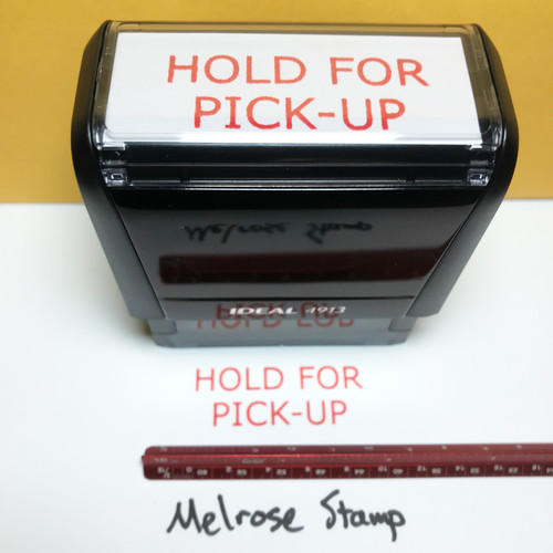 Hold For Pick Up Stamp Red Ink Large 1122A