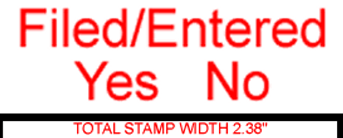 FILED/ENTERED Rubber Stamp for office use self-inking