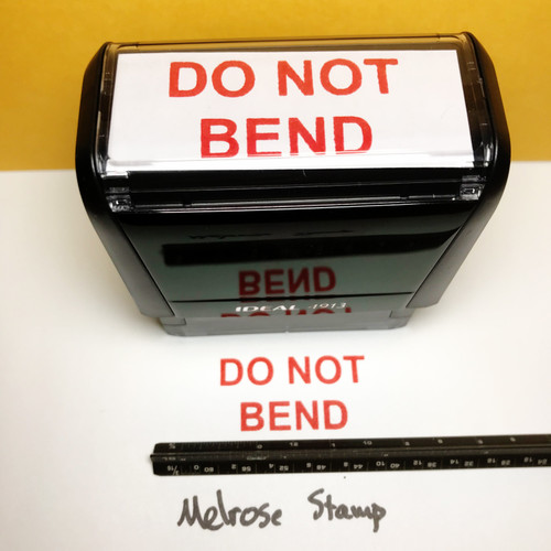 Do Not Bend Stamp Red Ink Large 0424A