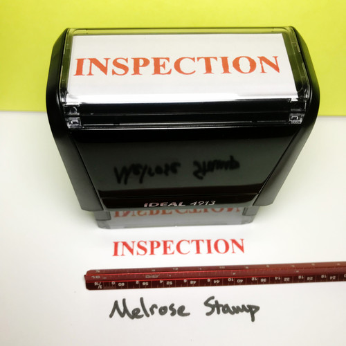 Inspection Stamp Red Ink Large 0524A