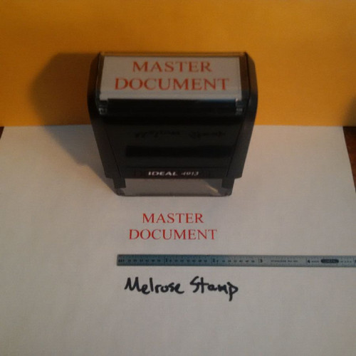 MASTER DOCUMENT Rubber Stamp for office use self-inking