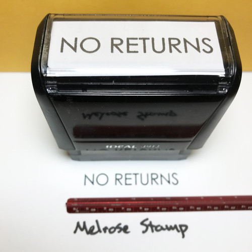 No Returns Stamp Black Ink Large 1222A
