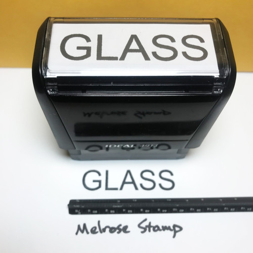 Glass Stamp Black Ink Large 0123A