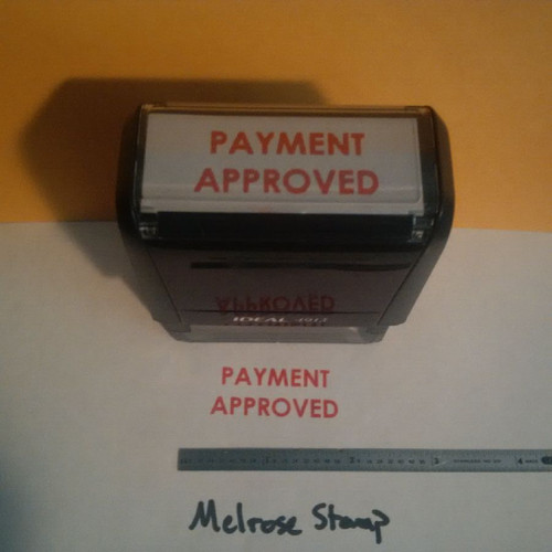 PAYMENT APPROVED Rubber Stamp for office use self-inking