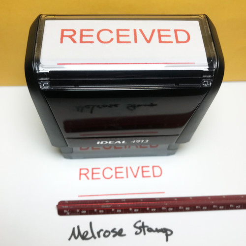 Received Stamp Red Ink Large 1122A