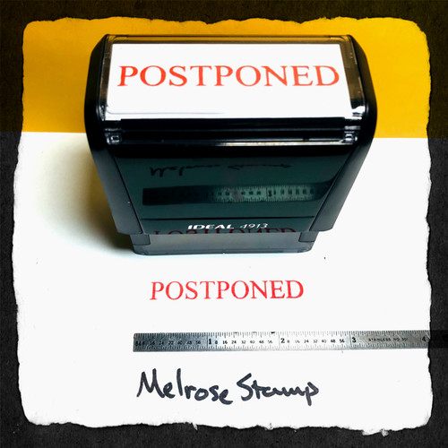 Postponed Stamp Red Ink Large
