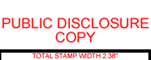 PUBLIC DISCLOSURE COPY Rubber Stamp for office use self-inking