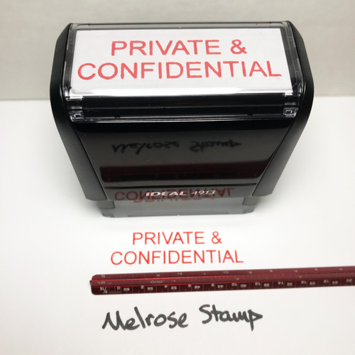 Private and Confidential Stamp Red Ink Large 0923A