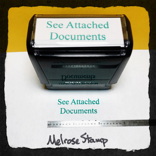 See Attached Documents Stamp Green Ink Large