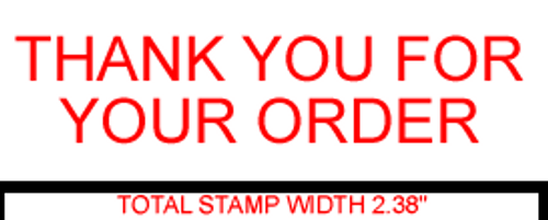 THANK YOU FOR YOUR ORDER Rubber Stamp for office use self-inking