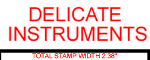 DELICATE INSTRUMENTS Rubber Stamp for mail use self-inking