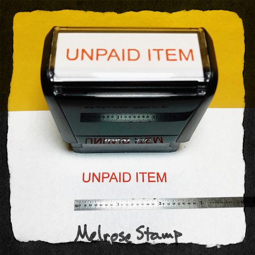Unpaid Item Stamp Red Ink Large