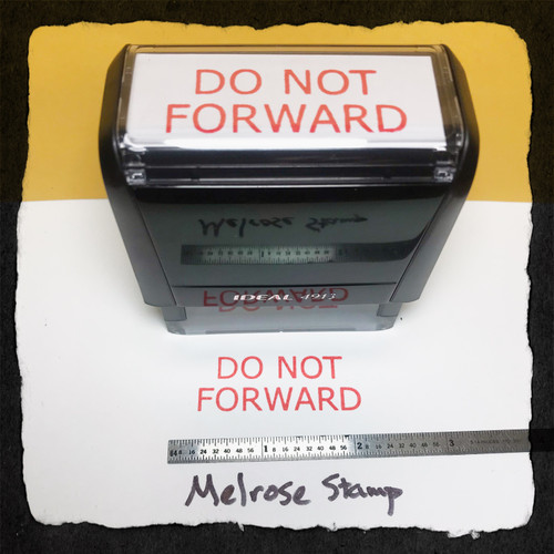 Do Not Forward Stamp Red Ink Large