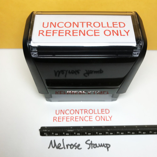 Uncontrolled Reference Only Stamp Red Ink Large 1123A