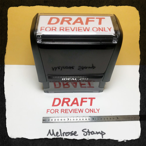 Draft For Review Only Stamp Red Ink Large