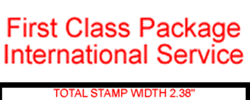 FIRST CLASS PACKAGE INTERNATIONAL SERVICE Rubber Stamp self-inking