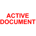 ACTIVE DOCUMENT Rubber Stamp for office use self-inking