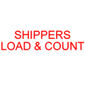 SHIPPERS LOAD AND COUNT Rubber Stamp for office use self-inking