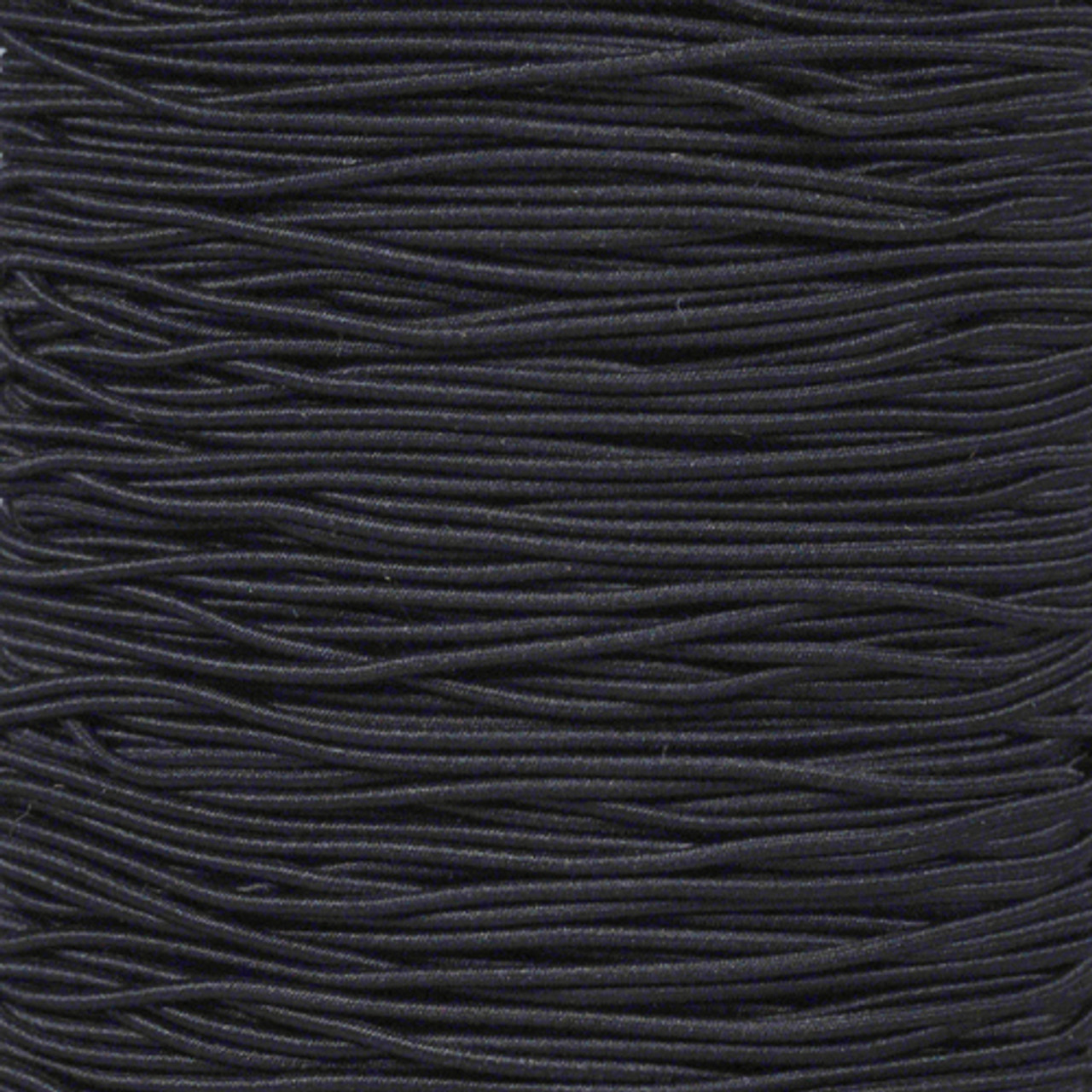 Round Stretch Cord, Black, 1 mm x 100 yd