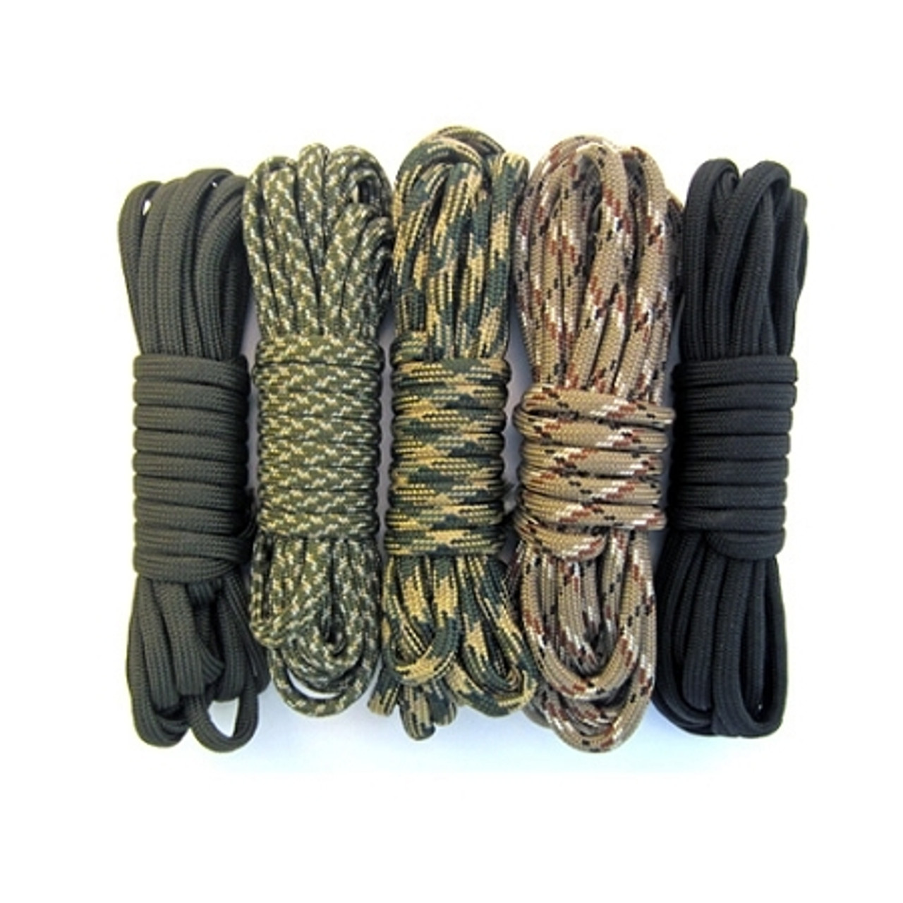 Olive Drab & Moss Camo - 100 Ft - 550 LB Paracord