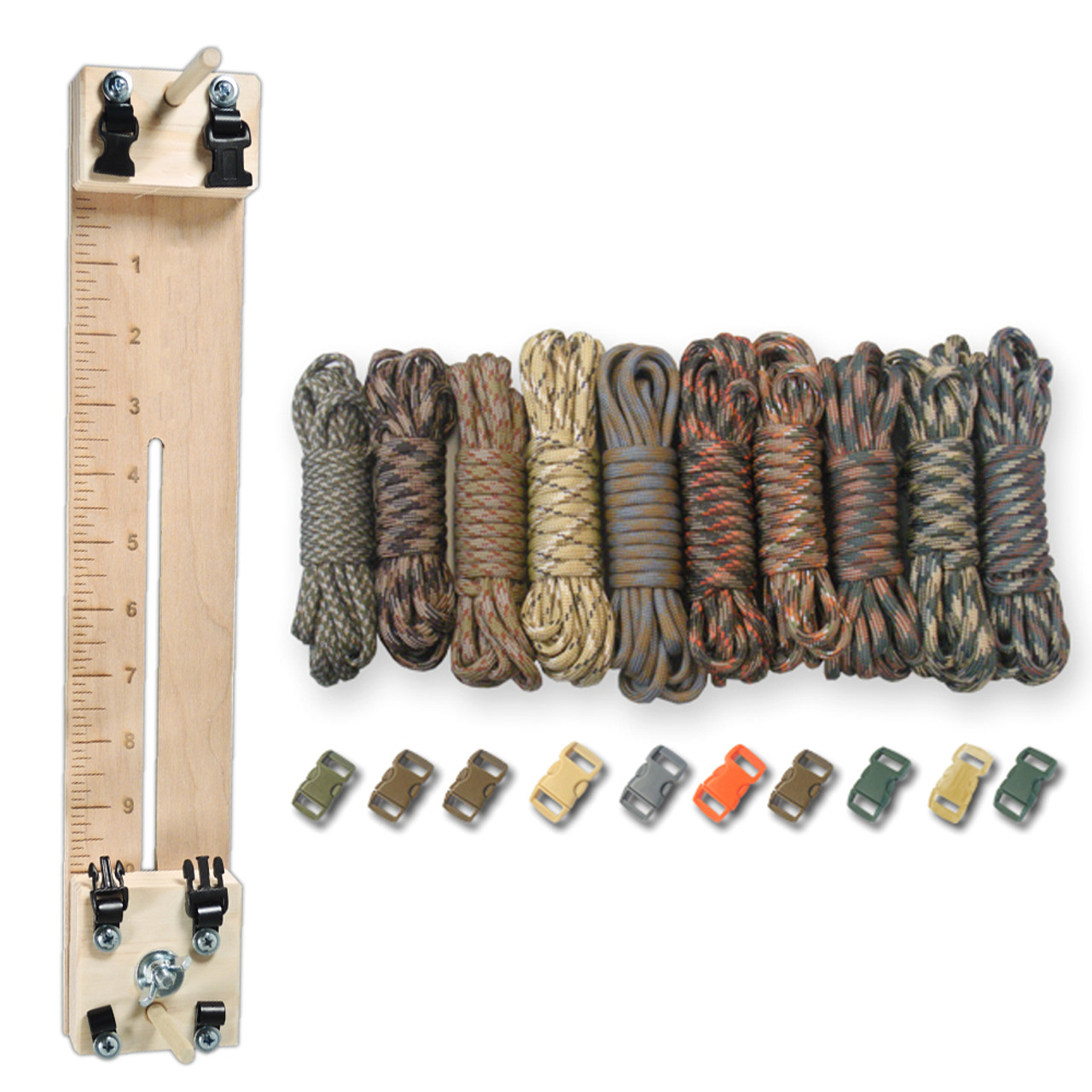 Paracord Combo Crafting Kit with a 10 Pocket Pro Jig - Camo Man