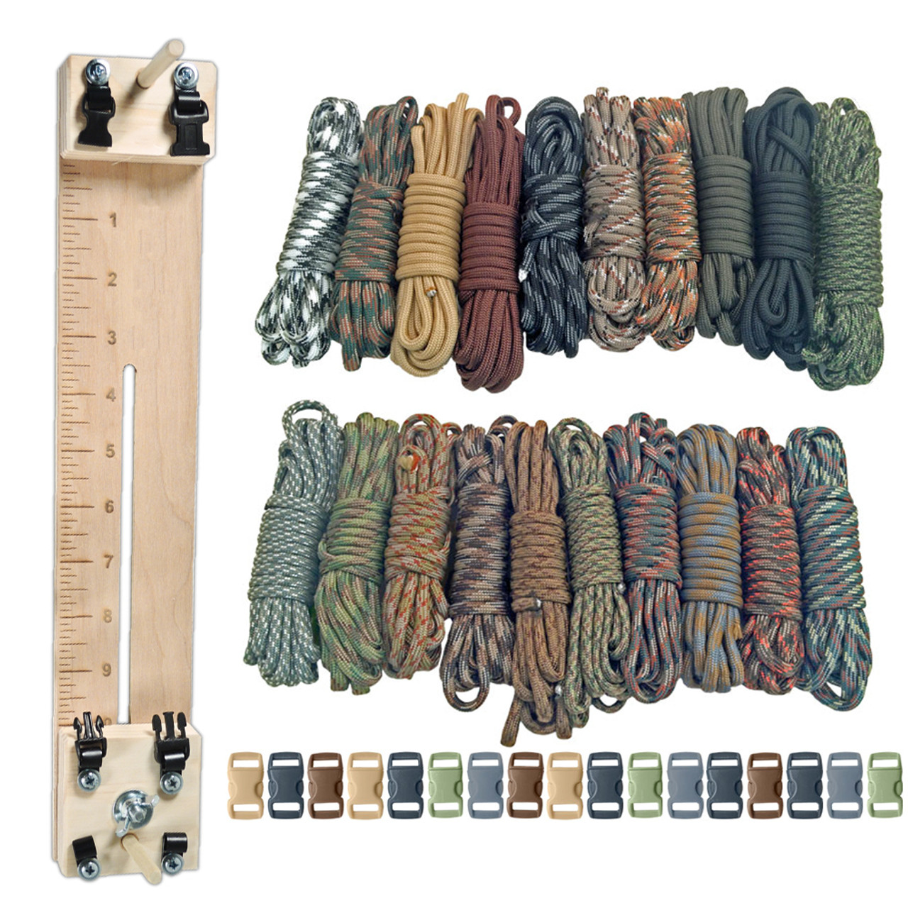 Paracord Combo Crafting Kit with a 10 Pocket Pro Jig - Scouting