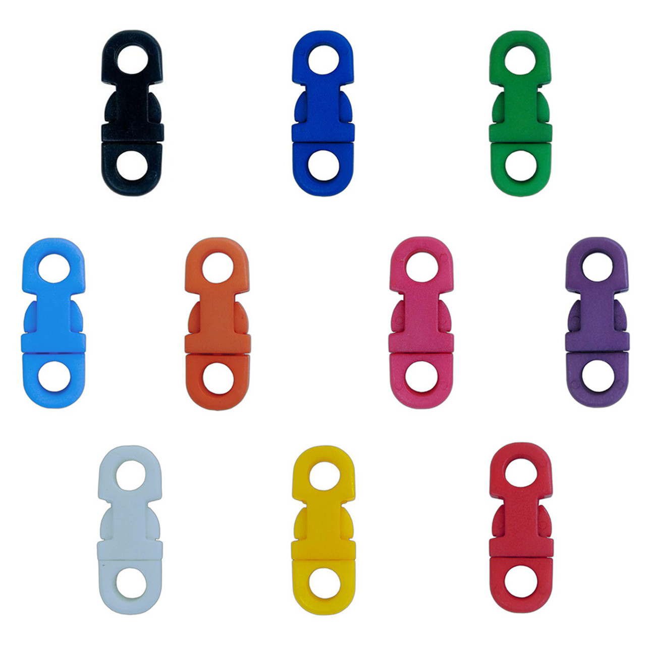 12pcs 3/8 Colorful Safety Side Release Buckle Mini Paracord